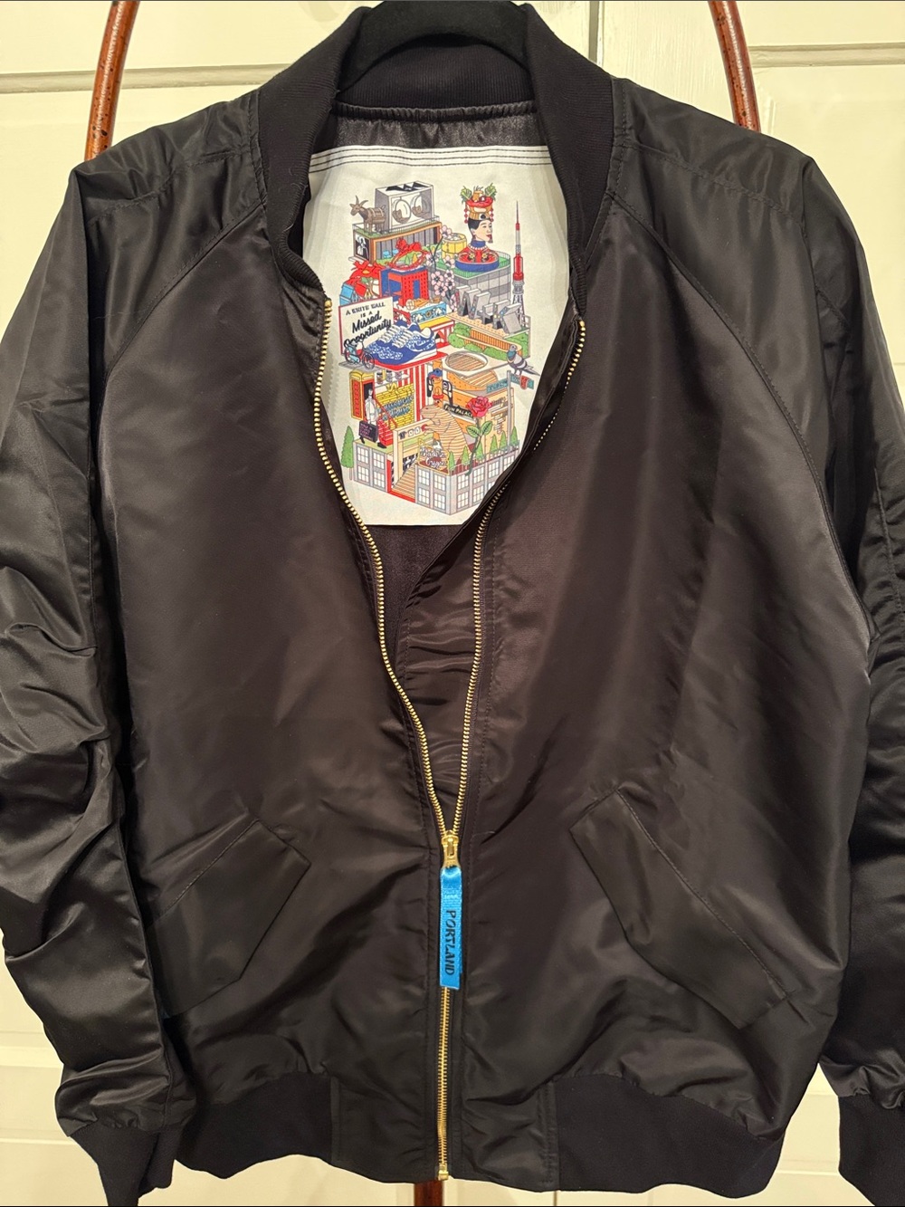 Limited Run Portland Garment Factory  Artist Bomber Jacket USA Made WK40 NWOT